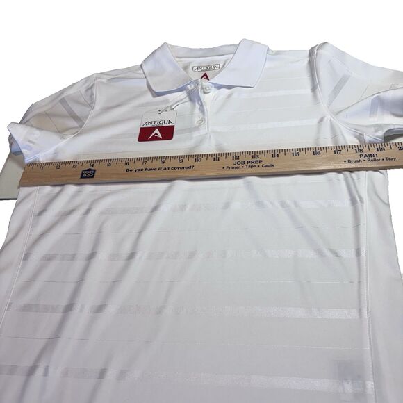 Antigua Golf Polo Womens Striped Desert Dry Short Sleeve Size M NWT - Picture 6 of 13